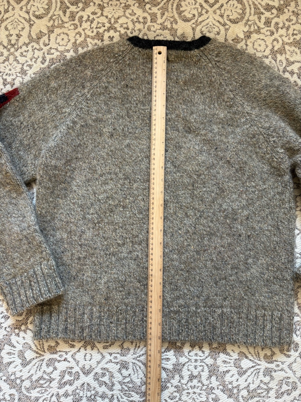 Abercrombie & Fitch Y2K Men's/unisex Gray Wool V-Neck Sweater Size S - Picture 6 of 6